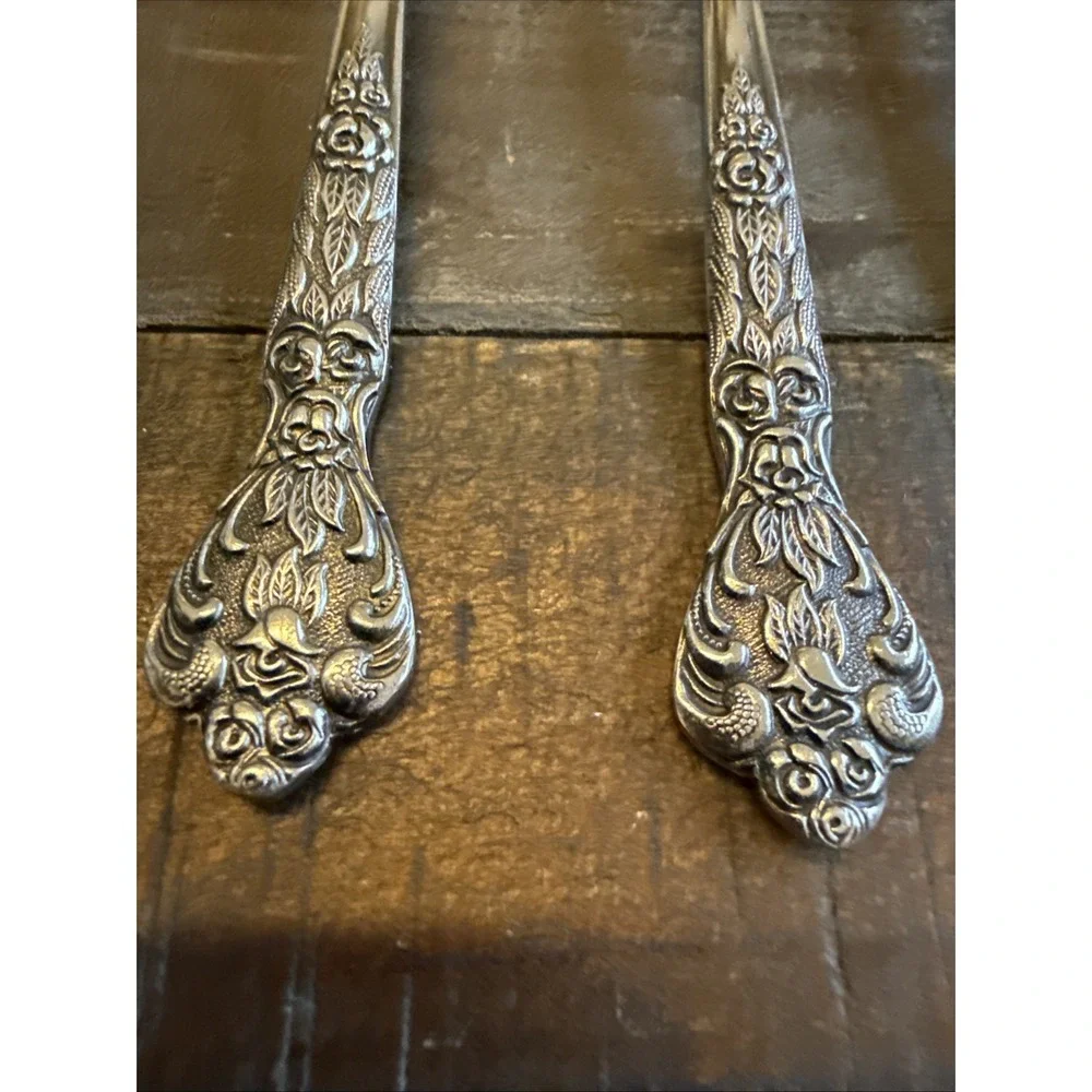 Versailles Salad Forks Stainless by MSI Japan Flatware MCM Floral VTG Set of 3